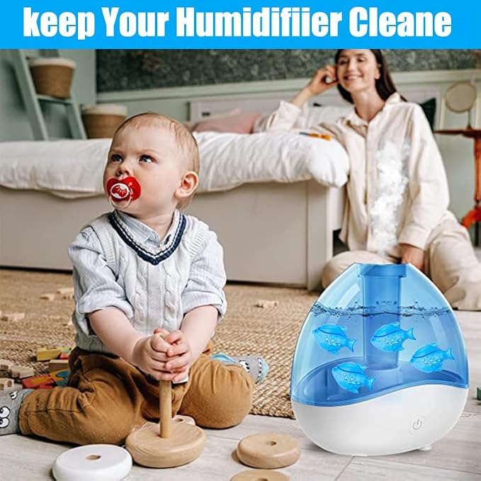 12PCS Universal Humidifier Tank Cleaner,Humidifier Cleaning Fish for Humidifiers & Fish Tanks, Purifies Water, alternate