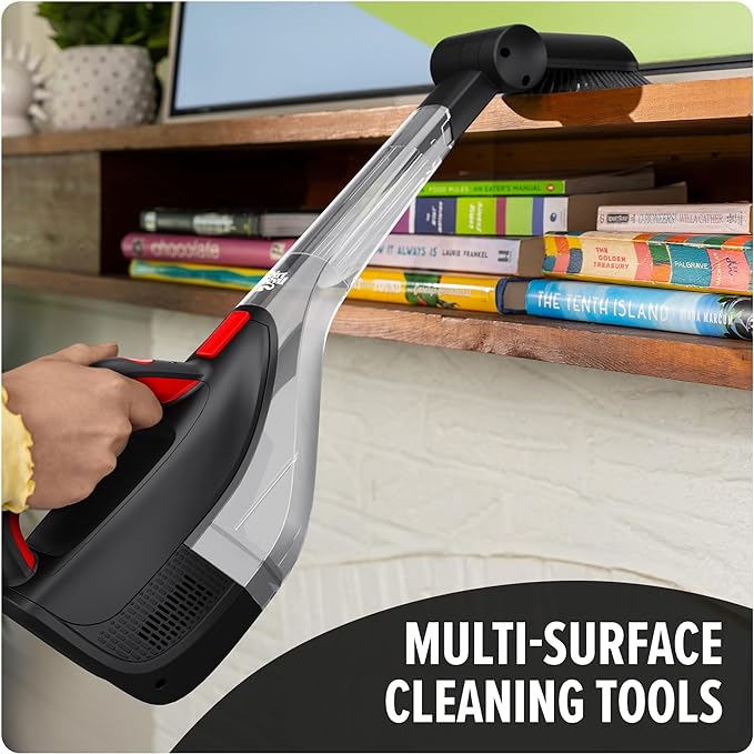 12V Whole Home Cordless Handheld Vacuum, with Multi-Surface Tool Kit, Powerful Suction and Lightweight, BD40200V, Black