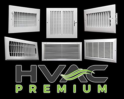 12w X 12"h Never Rust Plastic 4-Way Air Supply Register - HVAC Vent Duct Grille - Off White, alternate product view 4