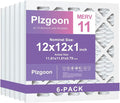 12x12x1 AC Furnace Air Filter MERV 11 MPR 1000 (6 Pack) Pleated HVAC Furnace Air Conditioner Filters (Exact Dimensions