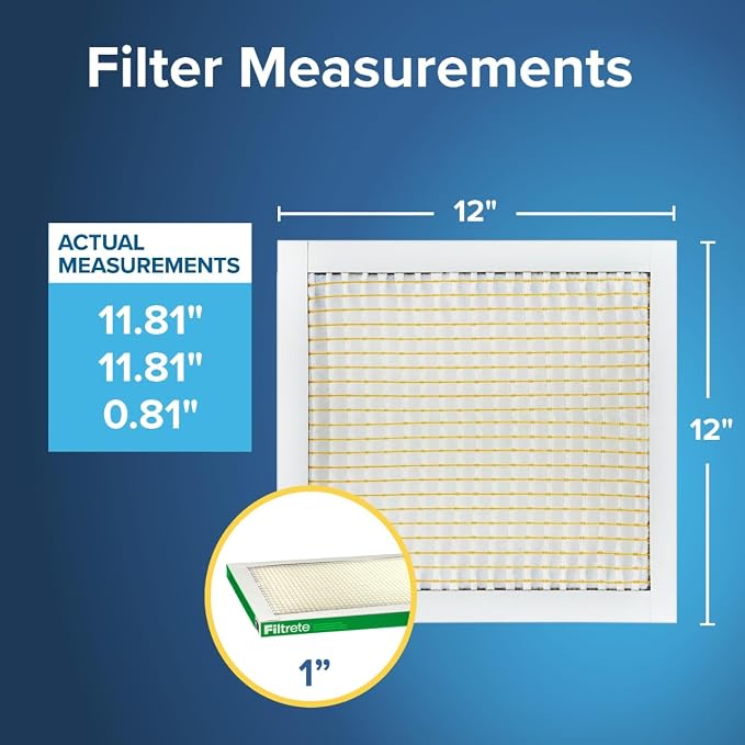 12x12x1 AC Furnace Air Filter, MERV 8, MPR 700, Tough on Pollen, Easy on Airflow, alternate product view 2