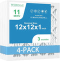 12x12x1 Air Filter MERV 11 MPR 1000 Furnace Filters 4Pack Pleated HVAC AC Furnace Air Filters,Air Conditioner Filters (Exact