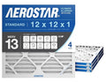 12x12x1 MERV 13 Air Filter, 4 Pack Set of HVAC Furnace Filters, Electrostatic MPR 1500-1900 & FPR 10 (Actual Size: 11 3/4 x