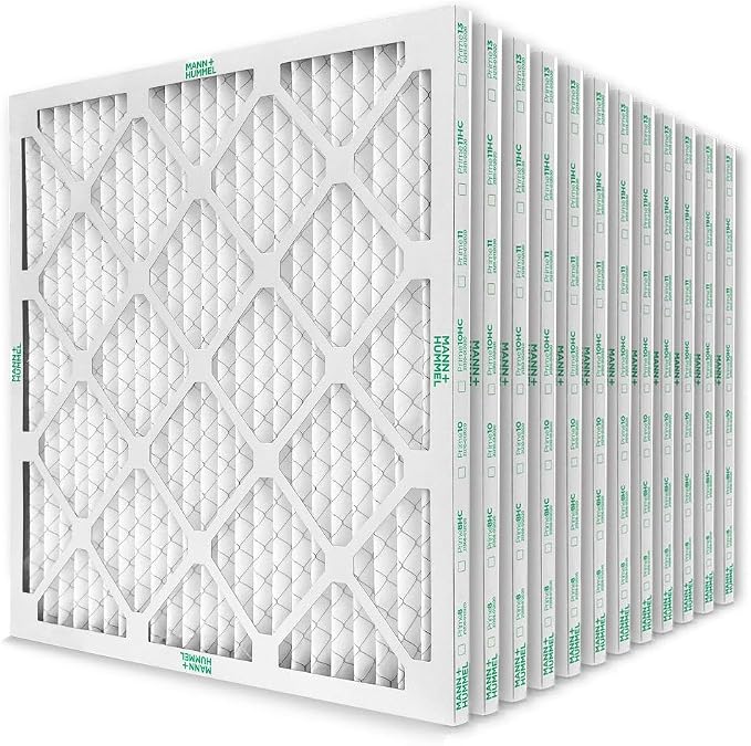 12x12x1 MERV 8 Pleated HVAC AC Furnace Air Filters. Case of 12. (Exact Size: 11.38 x 11.38 x 0.75 Inches), product image