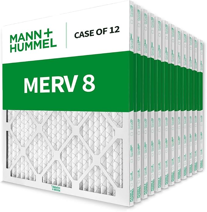 12x12x1 MERV 8 Pleated HVAC AC Furnace Air Filters. Case of 12. (Exact Size: 11.38 x 11.38 x 0.75 Inches), alternate product