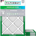 12x15x1 Air Filter MERV 8 Essential Dust & Allergy Defense (3-Pack), Electrostatic Pleated HVAC AC Furnace Filters
