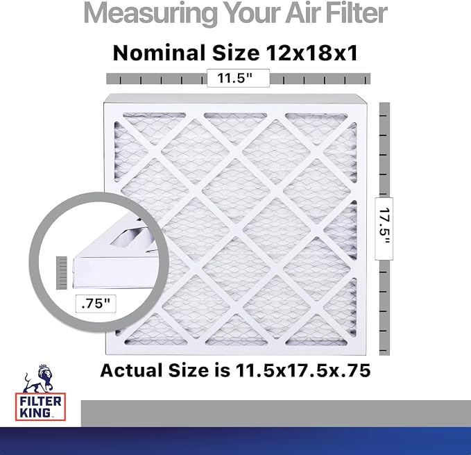 12x18x1 Air Filter | 4-PACK | Carbon MERV 8 HVAC Pleated A/C Furnace Filters | MADE IN USA | Actual Size: 11.5 x 17.5 x.75"