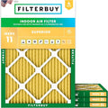 12x18x1 Air Filter MERV 11 Superior Pet & Allergy Defense (4-Pack), Electrostatic Pleated HVAC AC Furnace Filters Replacement