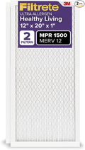12x20x1 AC Furnace Air Filter, MERV 12, MPR 1500, CERTIFIED asthma & allergy friendly, product image