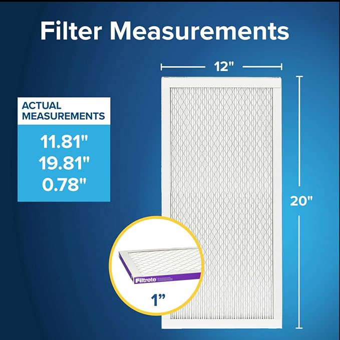 12x20x1 AC Furnace Air Filter, MERV 12, MPR 1500, CERTIFIED asthma & allergy friendly, alternate product view 2