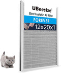 12x20x1 Air Filter HVAC AC Furnace Filter,MERV 8,Reusable Washable, Lasts a Lifetime,Permanent Air Filter,Breathe
