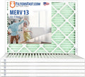 12x20x1 Air Filter Merv 13, 1" AC Furnace Air Filters, Made in the USA, Actual Size: 11.75" x 19.75" x 0.75”, 6 Pack, product