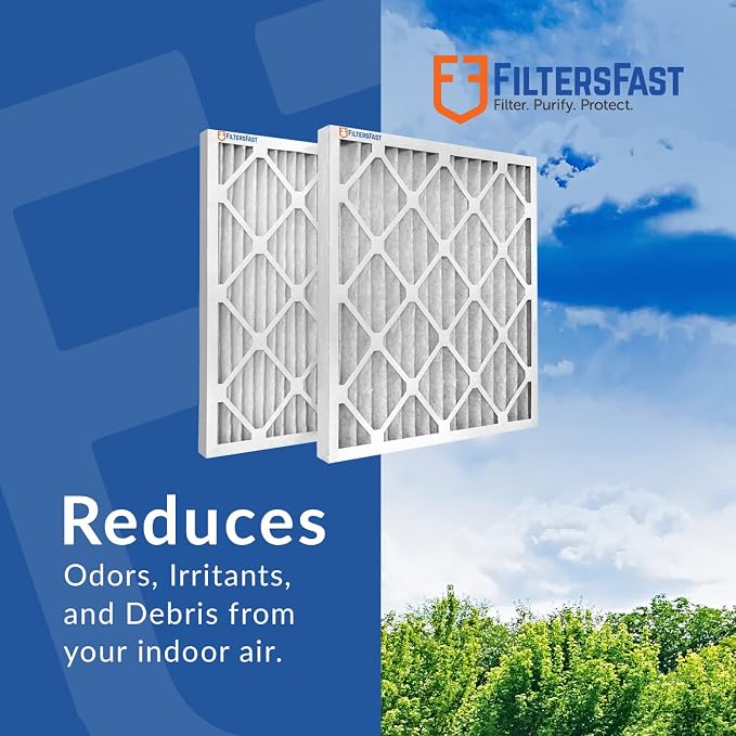 12x20x1 Air Filter Merv 13, 1" AC Furnace Air Filters, Made in the USA, Actual Size: 11.75" x 19.75" x 0.75”, 6 Pack