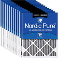 12x24x1 (Actual Size: 11 1/2 x 23 1/2 x 3/4) Furnace Air Filters MERV 12 Pleated Plus Carbon 12 Pack, product image