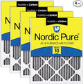 12x24x1 (Actual Size: 11 1/2 x 23 1/2 x 3/4) Furnace Air Filters MERV 10 Pleated Plus Carbon 4 Pack, product image