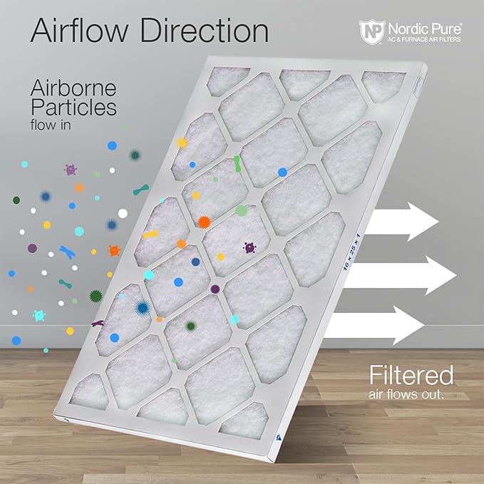 12x24x1 (Actual Size: 11 1/2 x 23 1/2 x 3/4) Poly Green MERV 6 AC Furnace Air Filters – Reduces Dust, Pollen, alternate