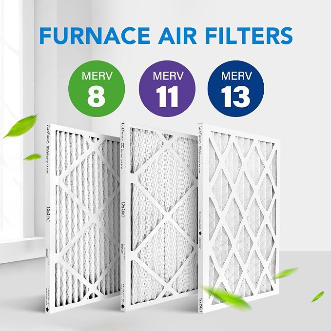 12x24x1 Air Filter MERV 11 4-Pack, Electrostatic Pleated AC Furnace Air Filter, Captures Dust, Smog & Pet Dander, Actual