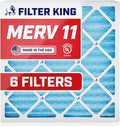 12x24x1 Air Filter (MERV 11) (6-Pack) Dust & Allergy Control AC Furnace Filters, MADE IN USA, HVAC, Pleated, Electrostatic