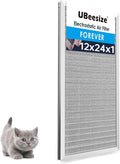 12x24x1 Reusable Electrostatic Air Filter HVAC AC Furnace Filter,MERV 8,Washable, Lasts a Lifetime,Permanent Air