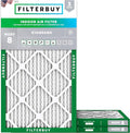 12x25x1 Air Filter MERV 8 Essential Dust & Allergy Defense (3-Pack), Electrostatic Pleated HVAC AC Furnace