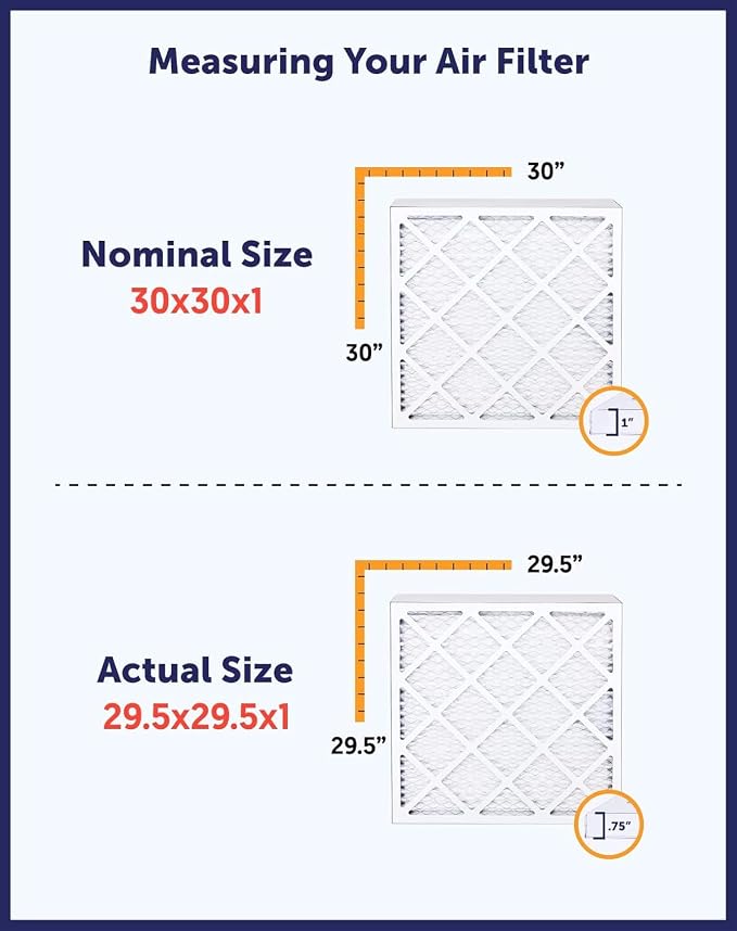 12x27x2 Air Filter (MERV 8) (12-Pack) Dust & Allergy Control AC Furnace Filters, MADE IN USA, HVAC, Pleated, alternate