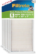 12x30x1 AC Furnace Air Filter, MPR 700, MERV 8, Tough on Pollen, Easy on Airflow, product image