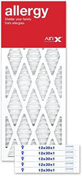 12x30x1 Air Filter MERV 11 Pleated HVAC AC Furnace Air Filter, Allergy 6-Pack, Made in the USA, product image