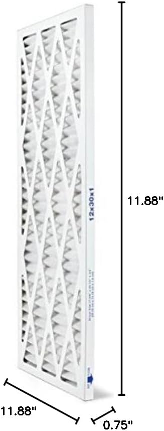 12x30x1 Air Filter MERV 11 Pleated HVAC AC Furnace Air Filter, Allergy 6-Pack, Made in the USA, alternate product view 9