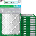 12x30x1 Air Filter MERV 8 Essential Dust & Allergy Defense (12-Pack), Electrostatic Pleated HVAC AC Furnace