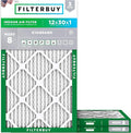 12x30x1 Air Filter MERV 8 Essential Dust & Allergy Defense (3-Pack), Electrostatic Pleated HVAC AC Furnace