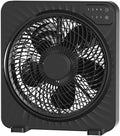 13" Box Fan with Powerful Airflow, Quiet Cooling Desk Fan with Convenient Touch Control, 3 Speeds, 5 Blades, 15h Timer