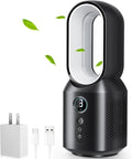 13 Inch Desk Fan, Small Bladeless Table Fan, 106° Oscillating Fan Touch Control with 3 Speeds and Night Light, product image
