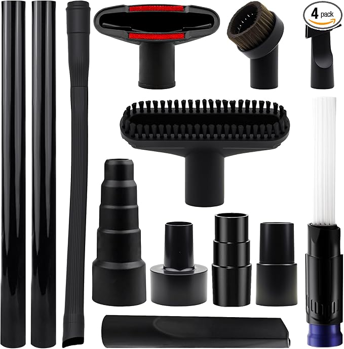 13 PCS Universal Vacuum Attachments Kit, 2 1/2" to 1 1/4" Wet Dry Vacuum Hose Adapter, 1 7/8" to 1" Adapter for, 1