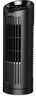 13'' Tower Fan for Bedroom, Quiet Cooling Fan Bladeless Desk Fan with Remote, 80° Oscillating, 3 Speed, 4 Mode