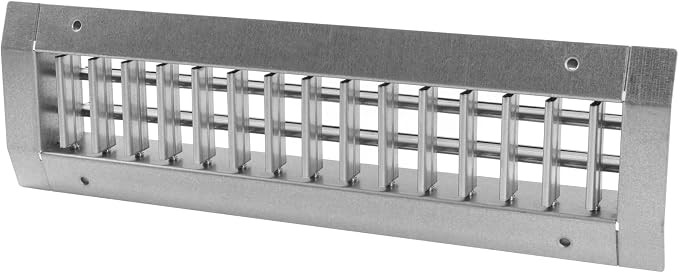 13" x 3" Grille for Round Spiral Duct - Galvanized Steel Register Vent Cover for HVAC Ducting System - 2 Way