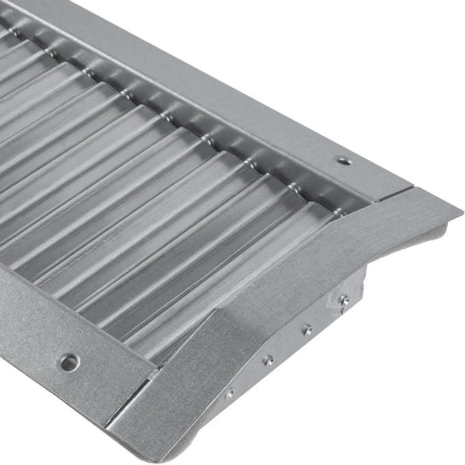 13" x 5" Grille for Round Spiral Duct - Galvanized Steel Register Vent Cover for HVAC Ducting System - 2 Way, alternate view