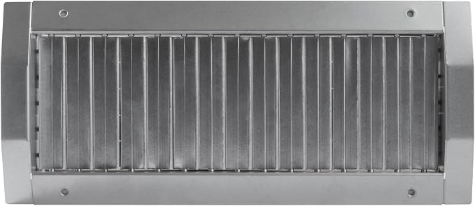 13" x 5" Grille for Round Spiral Duct - Galvanized Steel Register Vent Cover for HVAC Ducting System - 2 Way, alternate view