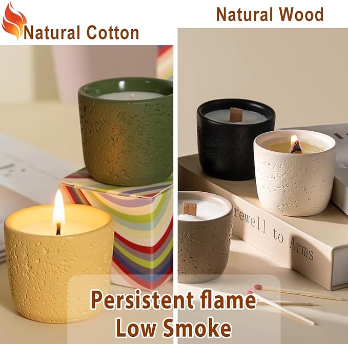 130 Pcs Candle Wicks for Candle Making Kit: 100 Cotton & 30 Wood Wicks with Complete Tool Set (Wick Holders, Wick Stickers