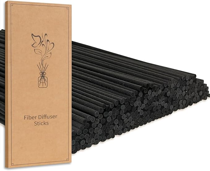 130pcs Reed Diffuser Sticks-7.5 Inch/3mm Black Reed Sticks,Diffuser Refills,Suitable for Diffusing Essential Oil Aromas (3mm