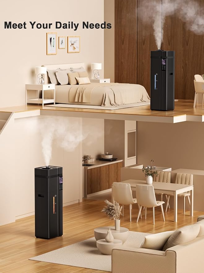 13L/3.4Gal Humidifiers for Bedroom, Ultrasonic Warm & Cool Mist Humidifier Large Room, Covers 800ft2, 72H Runtime, 24H Timer