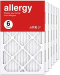 13x21.5x1 Air Filter MERV 11 Pleated HVAC AC Furnace Air Filter, Allergy 6-Pack, Made in the USA, product image