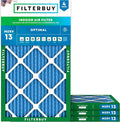 13x24x1 Air Filter MERV 13 Optimal Smoke & Allergy Defense (4-Pack), Electrostatic Pleated HVAC AC Furnace