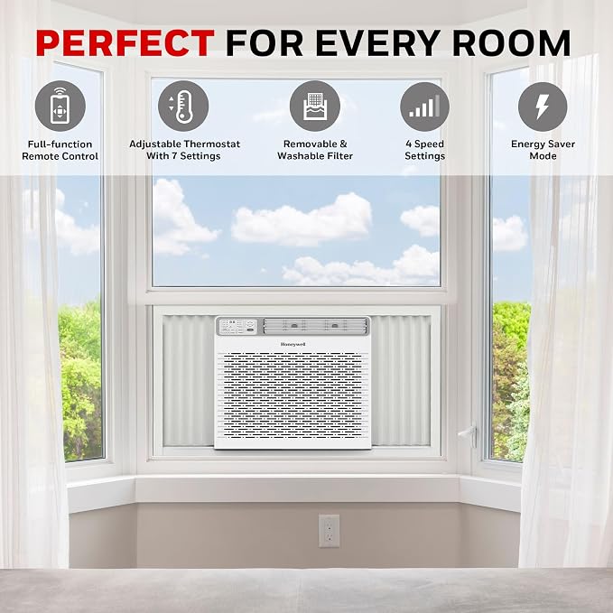 14,000 BTU Digital Window Air Conditioner, Remote, LED Display, 4 Modes, Eco, 800 sq ft Coverage, alternate product view 2