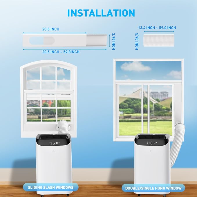 14,000 BTU Portable Air Conditioner Cools Up to 700 Sq.Ft, 3-IN-1 Energy Efficient Portable AC Unit with Remote Control &