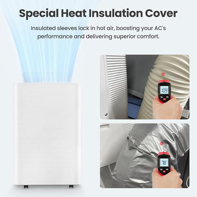 14,000 BTU Portable Air Conditioner for Rooms up to 700 Sq.Ft,3-in-1 Cooling/Dehumidifier/Fan AC Unit 3 Speed,Auto