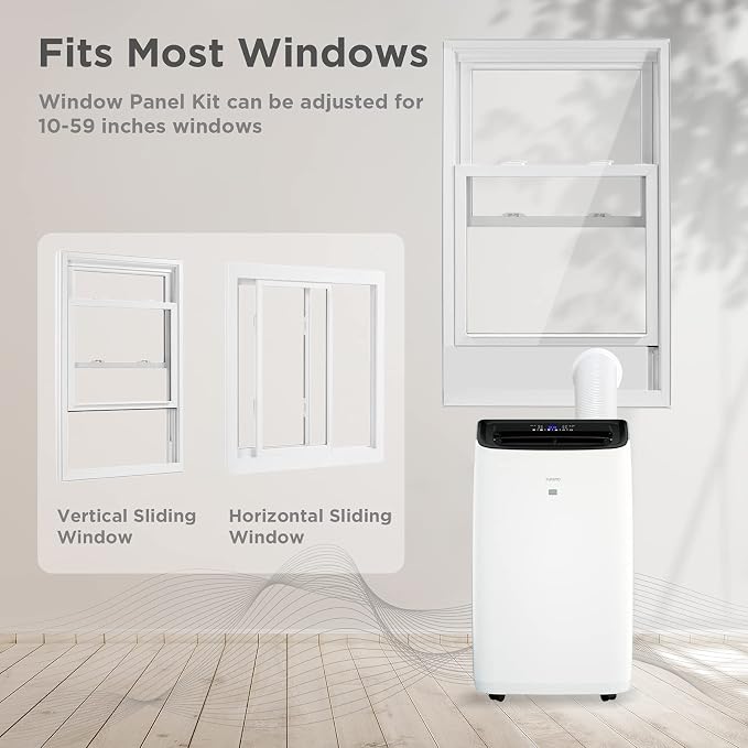 14,000 BTU Portable Air Conditioner & Heater, 4-in-1 AC Unit with Dehumidifier, Fan, UV-C Light for Rooms up to 600 Sq Ft