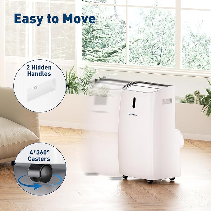 14,000 BTU Portable Air Conditioners Cool Up to 700 Sq.Ft, Cool, Heat, Dehumidifier & Fan 4 in 1 Air Conditioner for Room