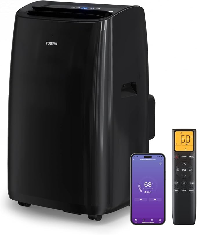 14,000 BTU Smart WiFi Portable Air Conditioner, Cooling up to 600 Sq Ft, 3 in 1 Functions, with Remote, Supports Alexa