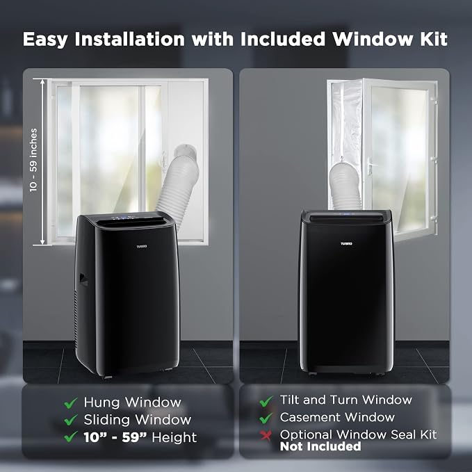 14,000 BTU Smart WiFi Portable Air Conditioner, Cooling up to 600 Sq Ft, 3 in 1 Functions, with Remote, Supports Alexa