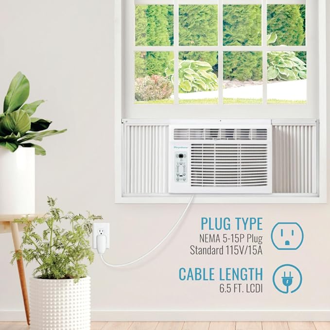 14,000 BTU Window Air Conditioner and Dehumidifier, Window Unit Air Conditioners for Apartment, Living Room, Garage, and